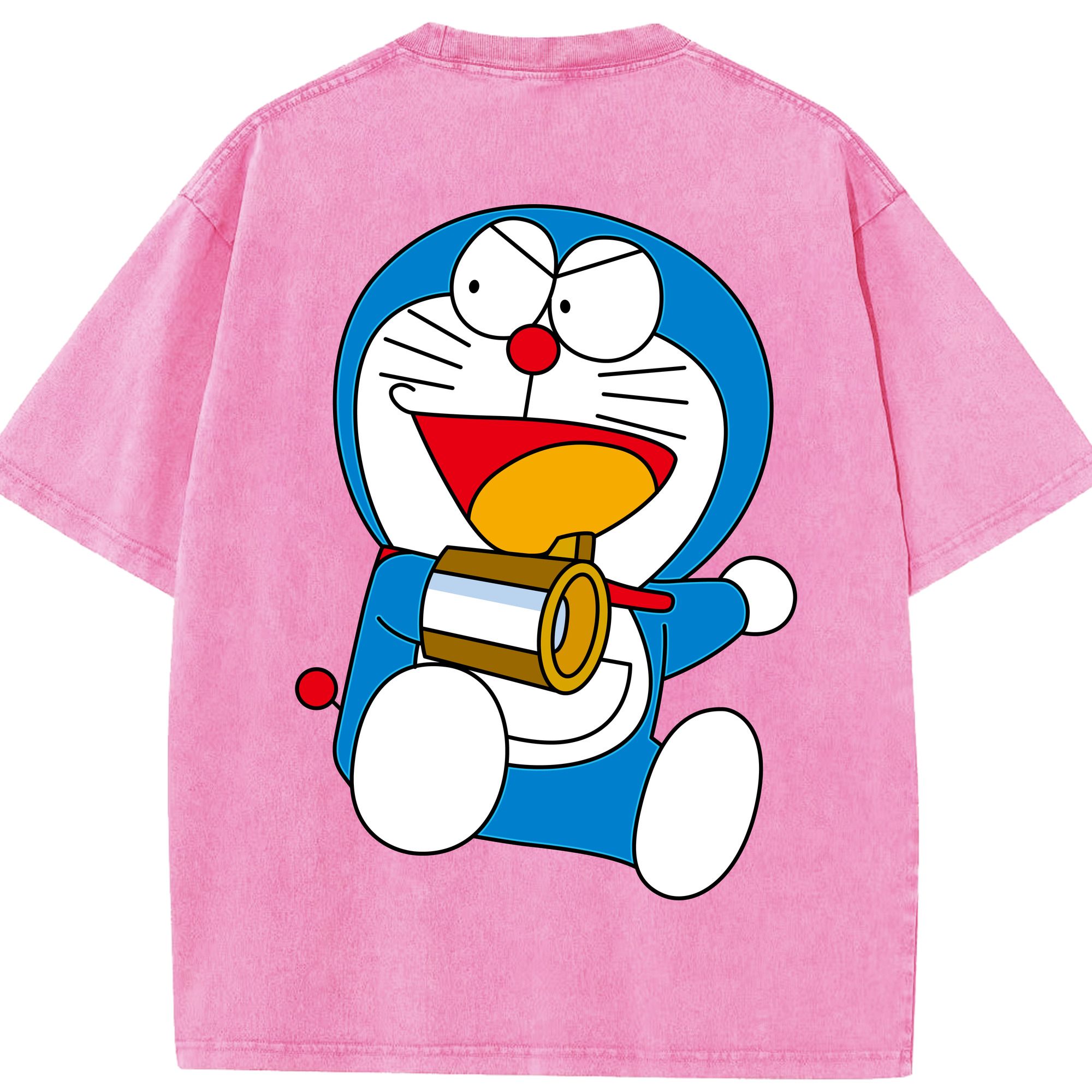 （画像用） ドラえもん Doraemon 綿100% ヴィンテージ風 半袖Tシャツ（背面プリント）